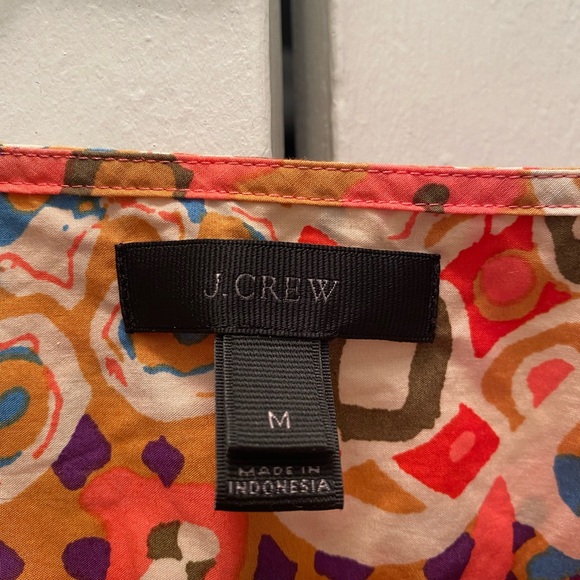J Crew Colorful Floral Print Wrap Top - Picture 7 of 9